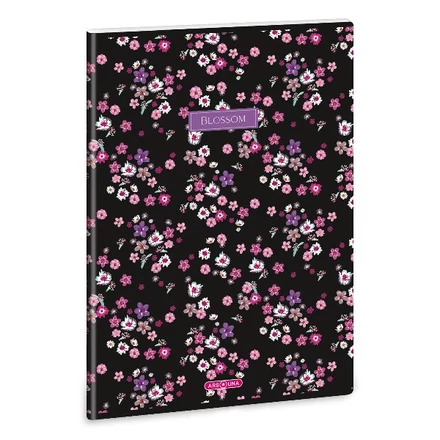 Füzet sima ARS UNA A/4 40 lapos Extra kapcsos Pearl Blossom Black