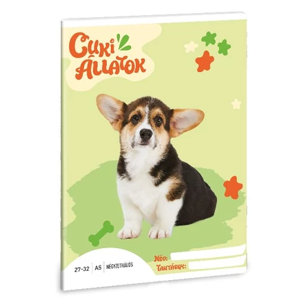 Füzet kockás ARS UNA A/5 32 lapos 27-32 Cuki-Welsh corgi