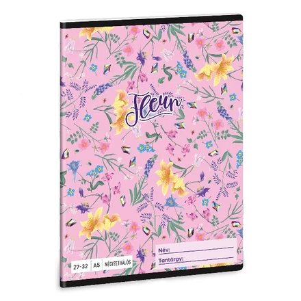 Füzet ARS UNA A/5 32 lapos kockás 27-32 Fleur