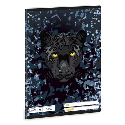 Füzet sima ARS UNA A/5 32 lapos 20-32 Black Panther