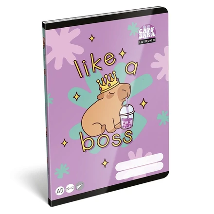 Füzet sima LIZZYSULI A/5 32 lapos 20-32 Lollipop Capybara