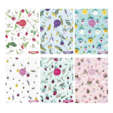 Füzet sima STREET A/4 54 lapos Flowers