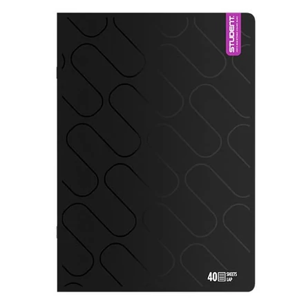 Füzet vonalas ICO Student Black Prémium A/4 40 lapos