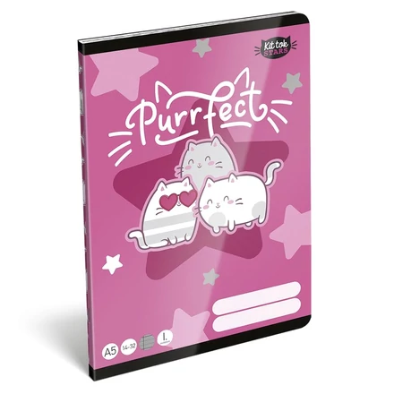 Füzet vonalas LIZZYSULI A/5 32 lapos 14-32 1.osztályos  Kittok Stars Purrfect