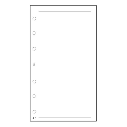 Gyűrűs kalendárium betét SATURNUS M325/F sima jegyzetlap fehér lapos