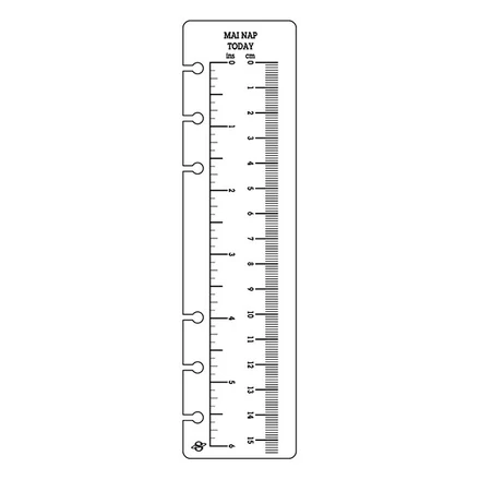 Gyűrűs kalendárium betét SATURNUS M340 vonalzó