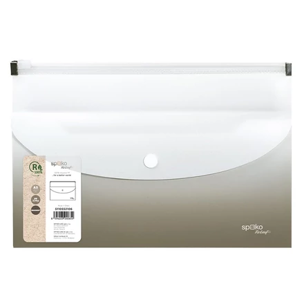 Irattasak SPOKO ReLeaf Gradient PP A/5 cipzáras és DL patentos szürke