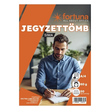 Jegyzettömb sima FORTUNA A/4 50 lapos