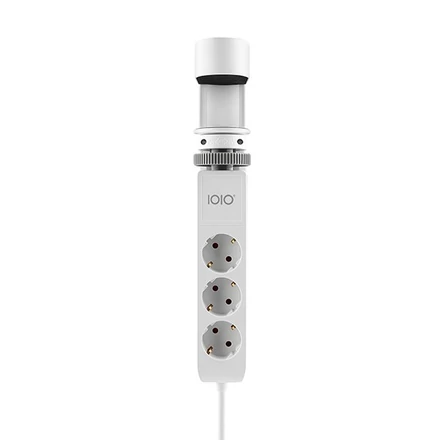 Kábel hosszabbító IOIO asztalhoz rögzíthető 3 aljzat 1,5m, 2xUSB-A, 1xUSB-C fehér