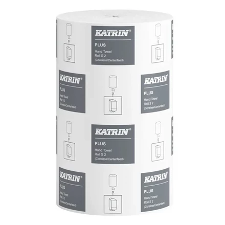 Kéztörlő tekercses KATRIN Plus S 2 mini 14 cm 60 m 240 lap belsőmagos 2 rétegű fehér