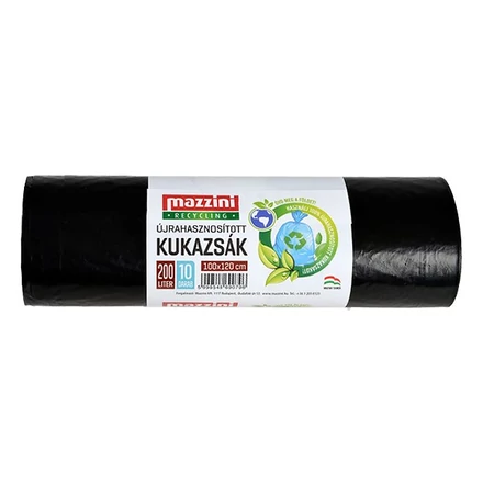 Szemeteszsák MAZZINI 200L újrahasznosított erős 10 darabos