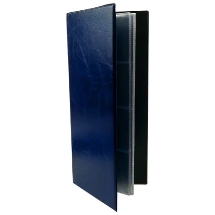 Névjegytartó Maxi pvc borítású karton 80 darabos kék