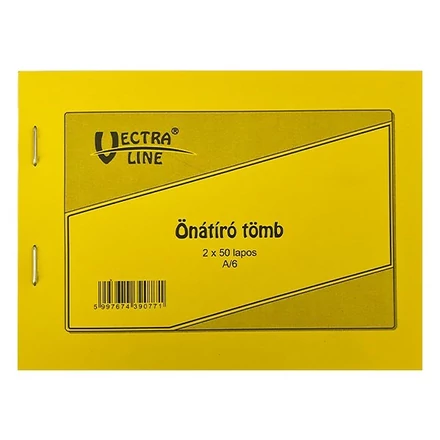 Önátírótömb VECTRALINE A/6 50x2 példány