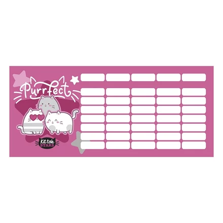 Órarend LIZZYSULI mini 2 oldalas Kittok Stars Purrfect