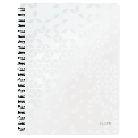 Spirálfüzet kockás LEITZ Wow A/4 80 lapos fehér
