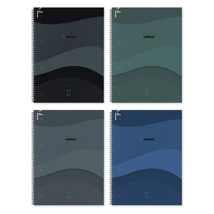 Spirálfüzet kockás Gradient A/4 70 lapos vegyes minták