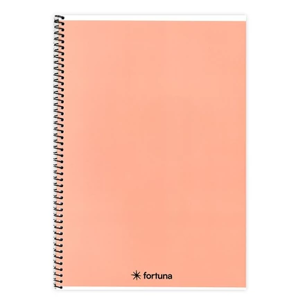 Spirálfüzet vonalas FORTUNA Monocolor A/4 70 lapos pasztell barack