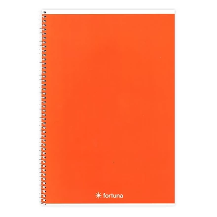 Spirálfüzet vonalas FORTUNA Monocolor A/5 70 lapos narancssárga