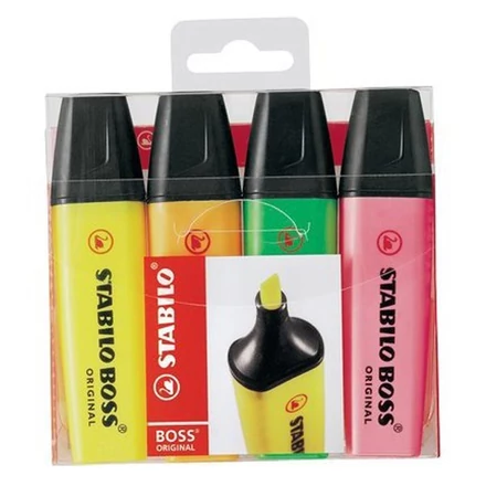 Szövegkiemelő STABILO Boss 4 darabos