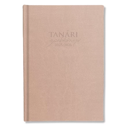 Tanári zsebkönyv PD CALENDAR műbőr A/5 heti beige 2025-2026