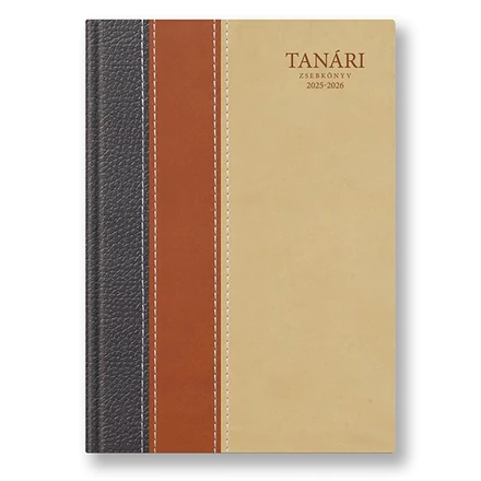 Tanári zsebkönyv TOPTIMER papírborító A/5 heti 145x205 mm Barna 2025-2026