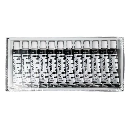 Tempera NEBULO fekete 12 ml 12 darabos