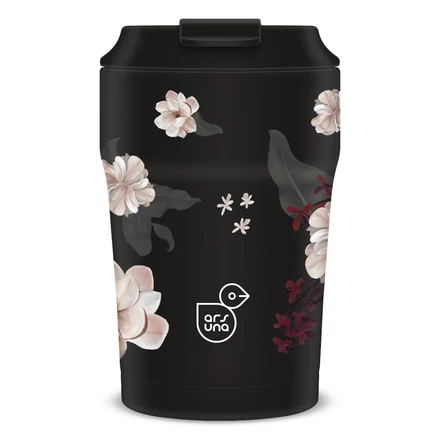 Thermo bögre ARS UNA 350 ml Flowery Black 5374