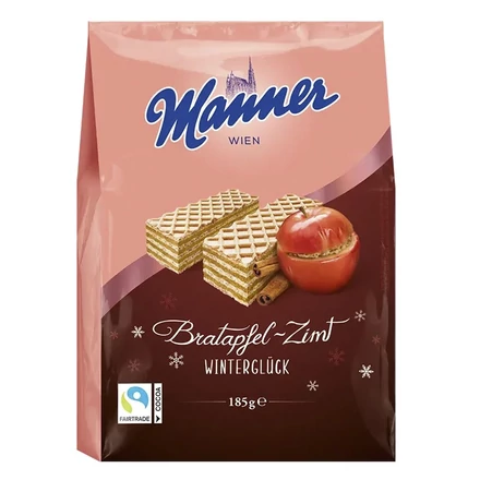 Töltött ostya MANNER sült almás-fahéjas 185 g