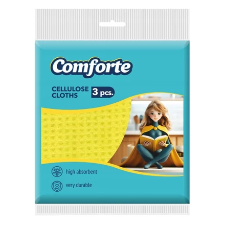 Törlőkendő COMFORTE cellulóz 3 darabos