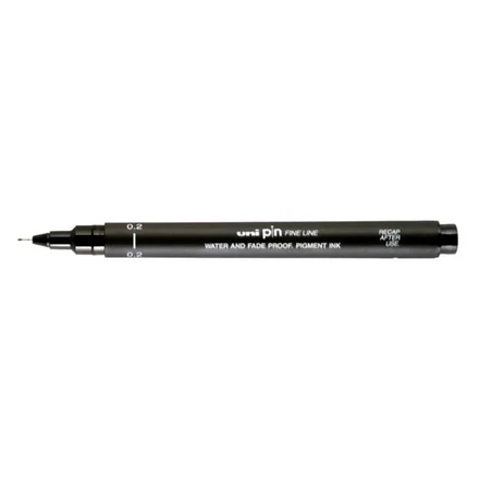 Tűfilc UNI Pin 0,2 mm fekete