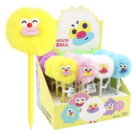 Zseléstoll JUNIOR 0,5mm pom-pom formával Pasztell száj