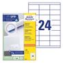 Kép 5/5 - Etikett AVERY 3664 70x33,8 mm fehér univerzális 2400 címke/doboz 100 ív/doboz