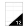Kép 1/2 - Etikett FORTUNA 105x48mm univerzális 1200 címke/doboz 100 ív/doboz