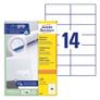 Kép 1/4 - Etikett AVERY 3653 105x42,3mm univerzális 1400 címke/doboz 100 ív/doboz