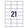 Kép 3/5 - Etikett AVERY 3652 70x42,3mm univerzális 2100 címke/doboz 100 ív/doboz