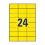 Kép 2/2 - Etikett AVERY 3451-10 70x37mm univerzális sárga 240 címke/doboz 10 ív/doboz