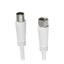 Kép 1/2 - Antenna kábel HAMA F-Koax 90 dB 1,5m fehér