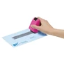 Kép 2/3 - Bélyegző roller PLUS adatvédelmi szöveget titkosító 26 mm x 50 m pink