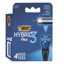 Kép 1/2 - Borotvafej BIC Hybrid Flex3 mozgófejes mozgópengés 4 darab/bliszter