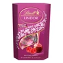 Kép 2/2 - Csokoládé LINDT Lindor Raspberry&cream tejcsokoládé golyók díszdobozban 200 g