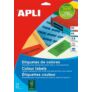 Kép 2/3 - Etikett APLI 105x148mm színes piros 400 címke/doboz 100 ív/doboz