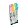Kép 1/2 - Ecsetfilc kétvégű ZEBRA Mildliner Fluorescent 5 darabos