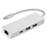 Kép 1/3 - Elosztó HUB HAMA USB Type-C + 2xUSB 3.1/LAN/USB Type-C