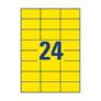 Kép 2/3 - Etikett AVERY 3451 70x37mm univerzális sárga 2400 címke/doboz 100 ív/doboz