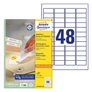 Kép 2/5 - Etikett AVERY L4736REV-100 45,7x21,2 mm univerzális visszaszedhető 4800 címke/doboz 100 ív/doboz