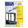 Kép 2/5 - Etikett AVERY L4761-100 192x61 mm fehér iratrendezőcímke 400 címke/doboz 100 ív/doboz