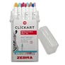 Kép 3/4 - Filctoll  ZEBRA ClickArt nyomógombos vízbázisú 12 darabos