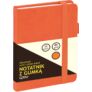 Kép 2/2 - Jegyzetfüzet GRAND A/6 80 lapos gumis puha narancssárga fedelű kockás