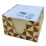 Kép 2/5 - Kockatömb fehér FORTUNA 9x9x6 cm mintás tartóban