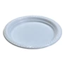 Kép 1/2 - Lapostányér újrahasználható műanyag fehér 22cm  100 darabos